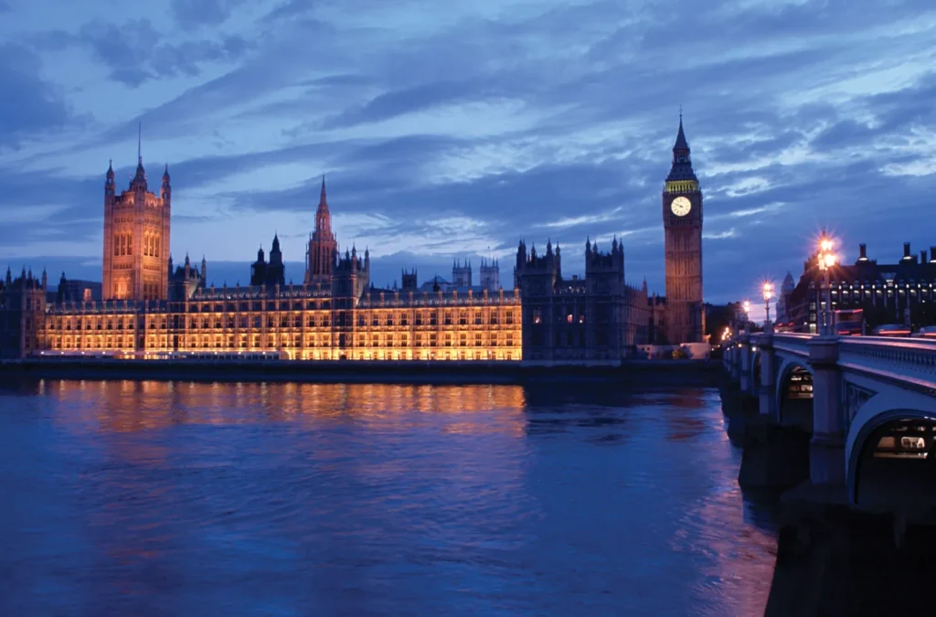 Night view of the Houses of Parliament